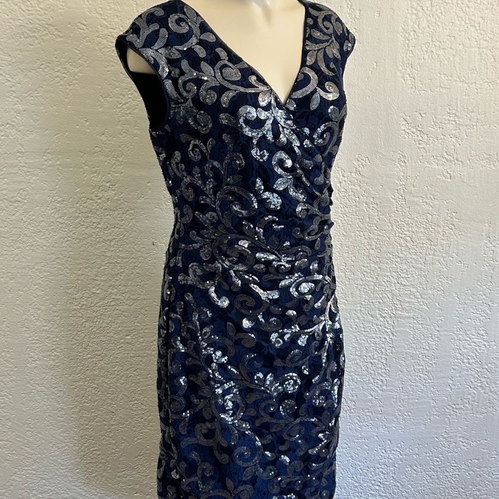 LAUREN RALPH LAUREN EVENING SEQUENCE SLEEVELESS dress SZ 10